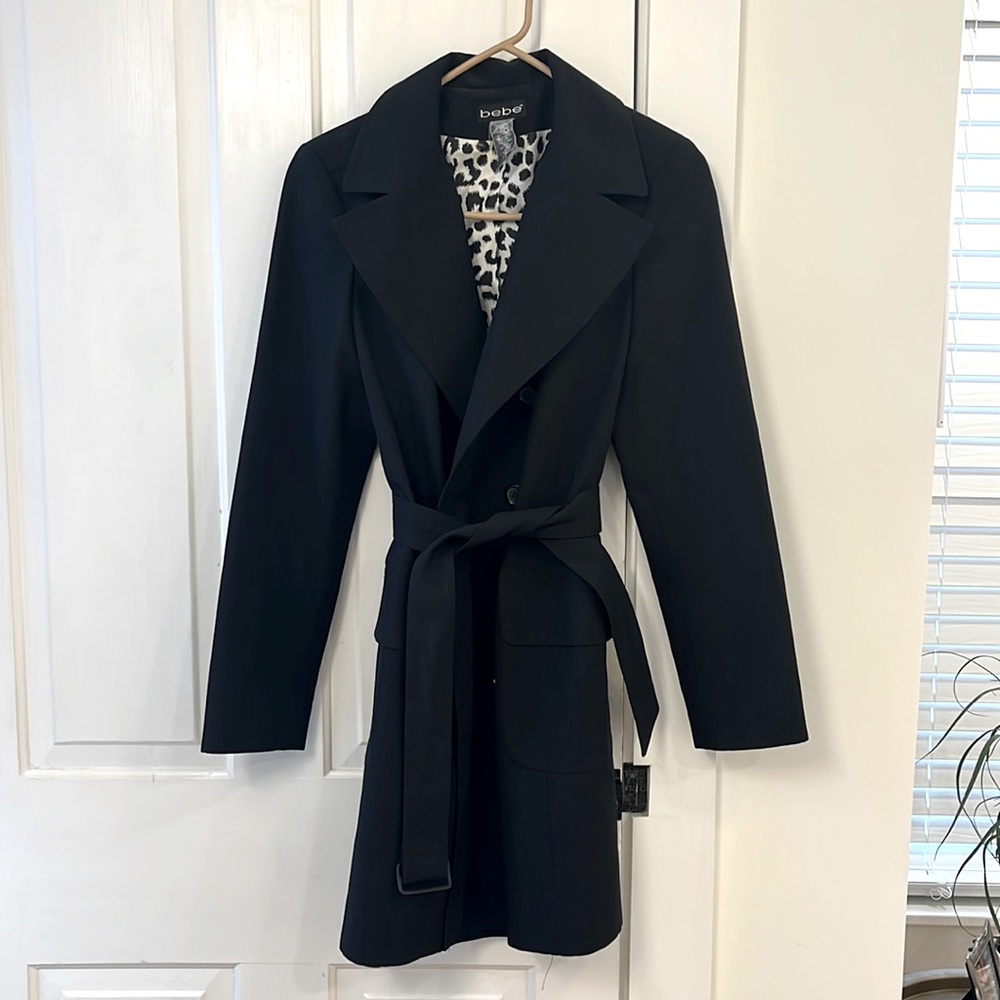 Bebe black trench coat